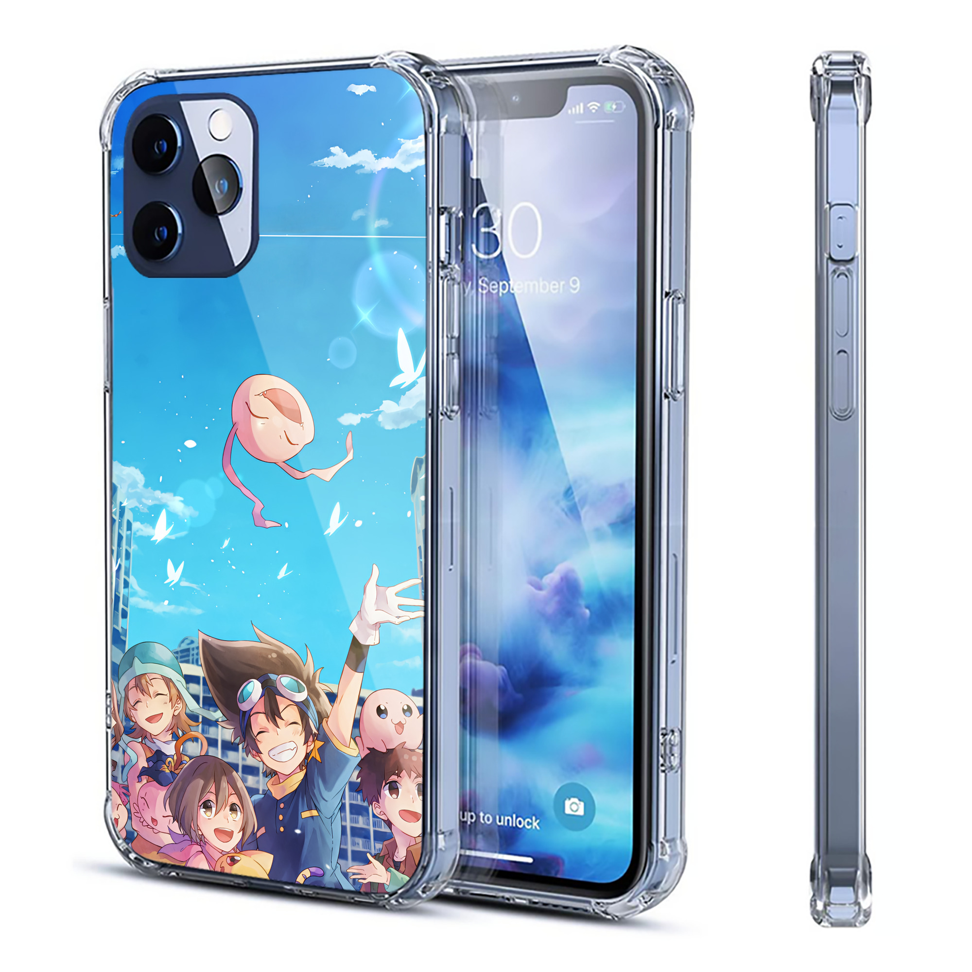（画像用） Digimon デジタルモンスター/デジモン 【iPhone 12シリーズ対応】透明スマホケース（クリアソフトケース）